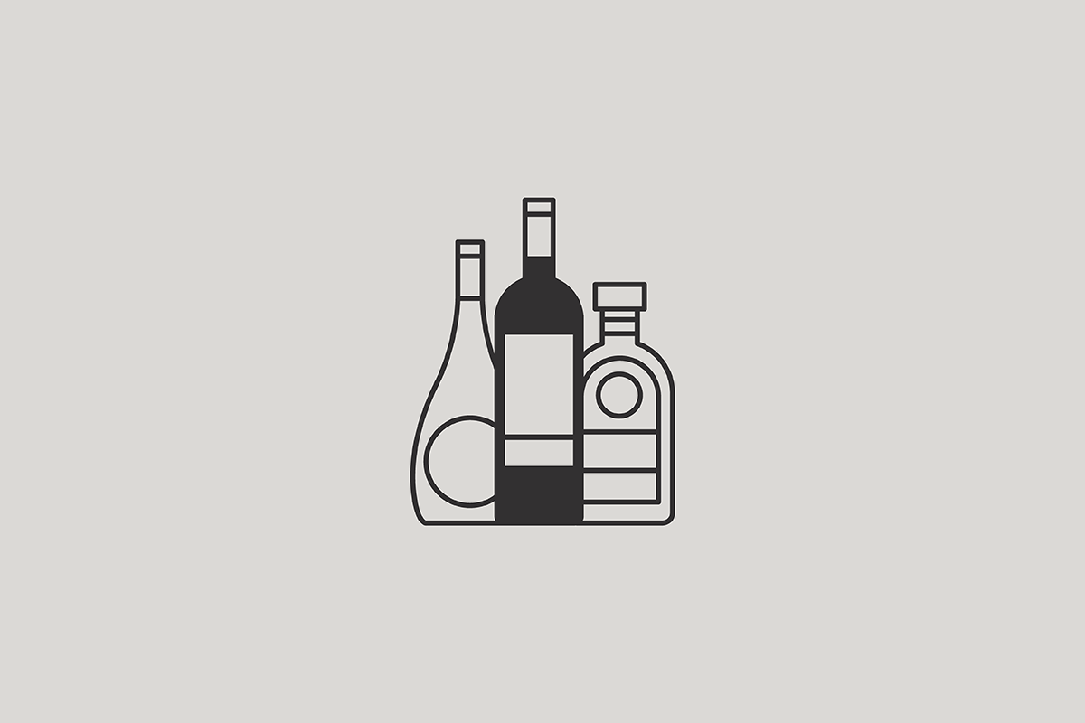 wine vino gin ginebra cava Champagne brand marca Icon vector