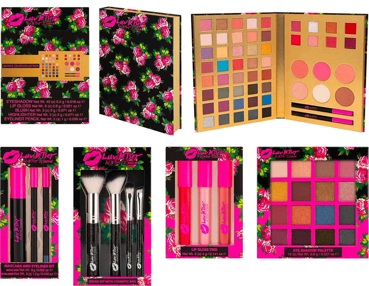 beauty packaging beauty surface design Betsey Johnson colorful packaging makeup leanna perry makeup packaging packaging design fashion