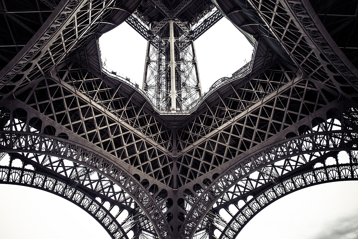 eiffel tower Paris structure abstract POINT OF VIEW distort tower france building famous