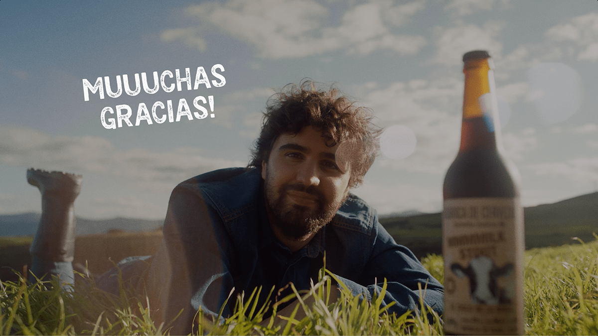 ads Advertising  campaign cow craft beer Estrella Galicia milk milk stout Musical Socialmedia
