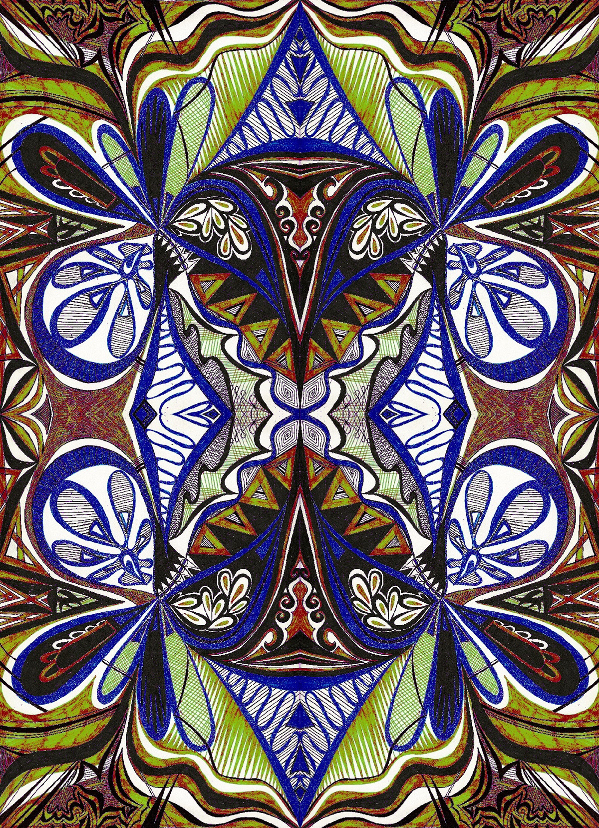 textile design african green fabric print
