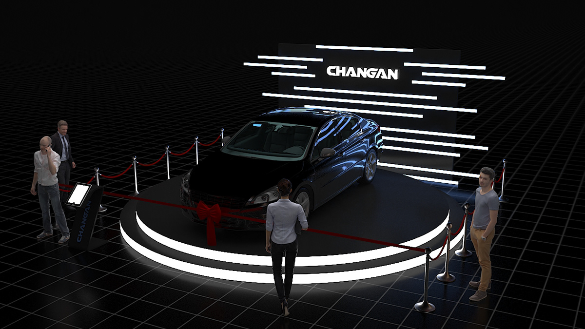 3D Designs Car launch Changan  dealership