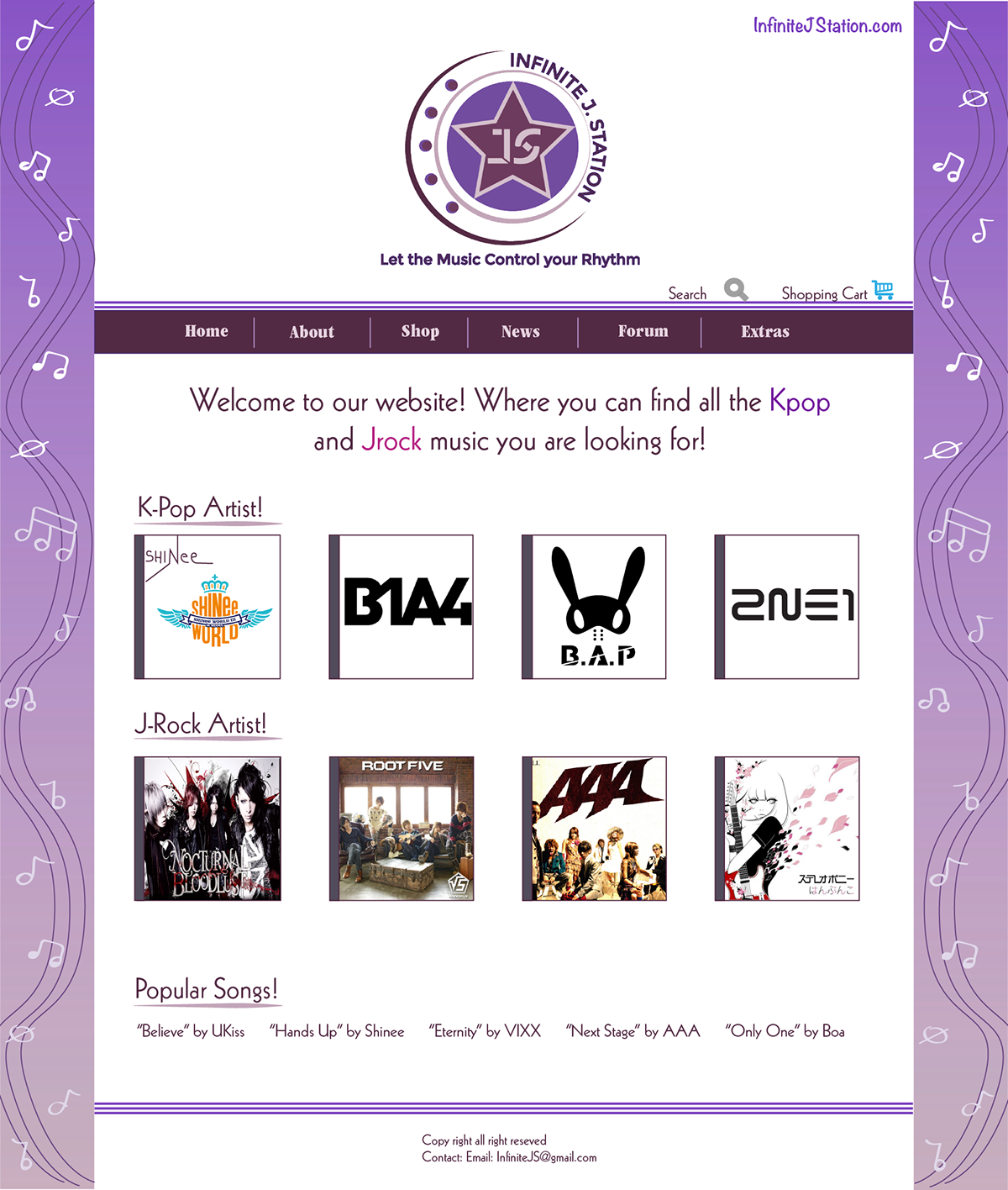 Website kpop rock pop cd Musicartist korean japanese