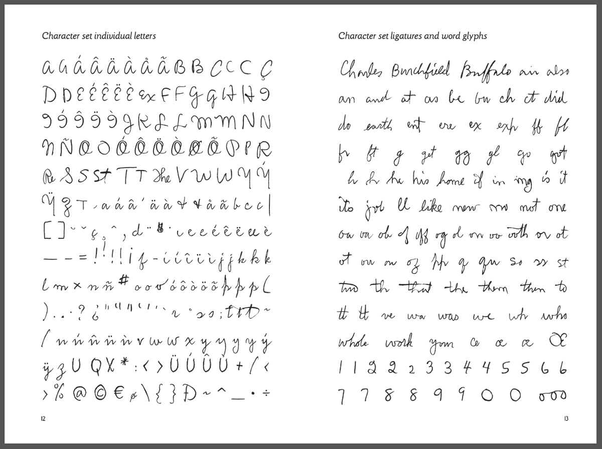 type fonts lettering art history Script handwriting chapbook Booklet P22
