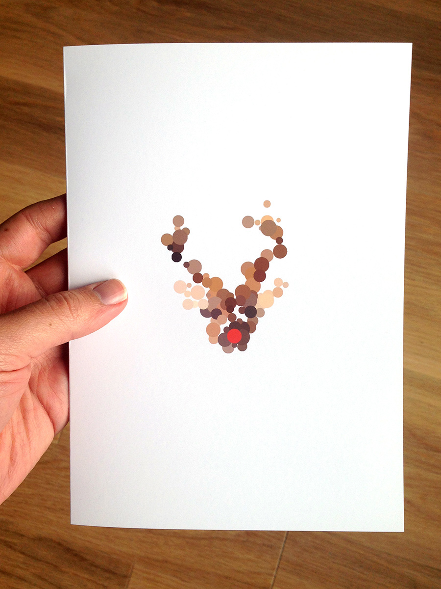 Christmas christmas card Rudolph reindeer red nose