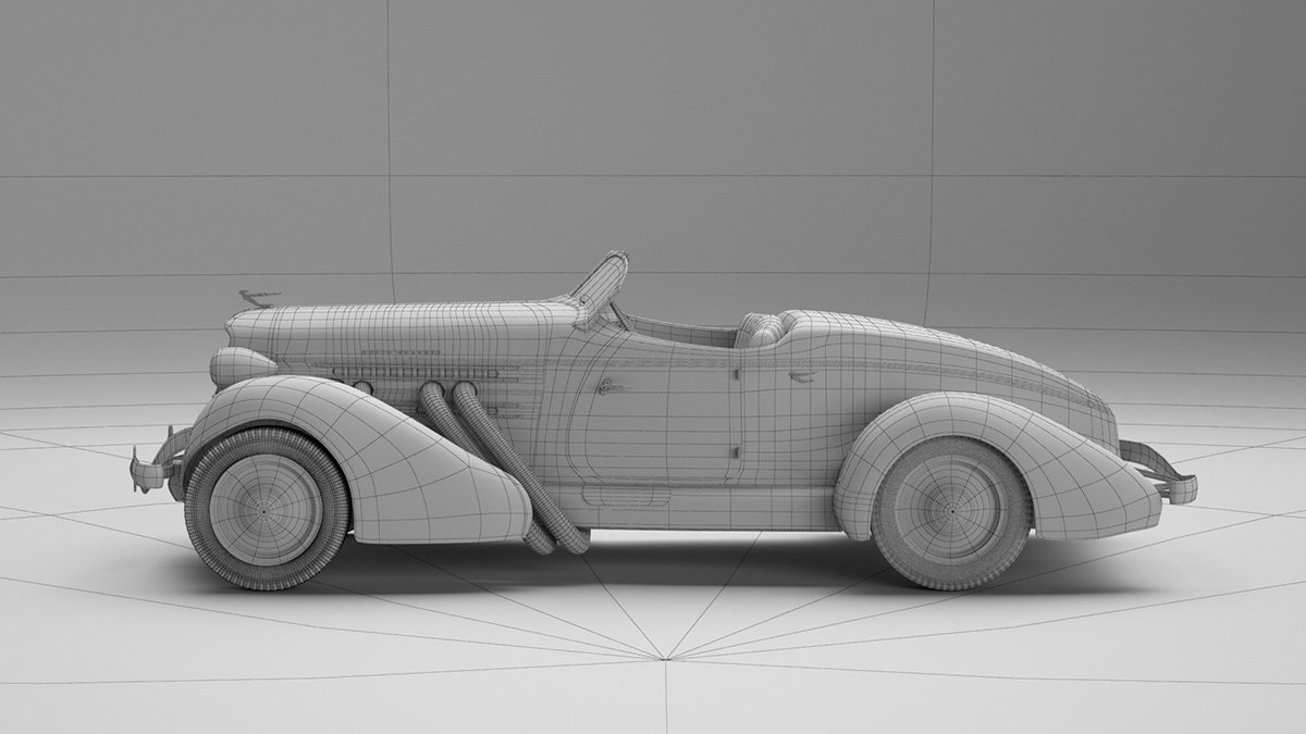 car 3D rendering modeling CG