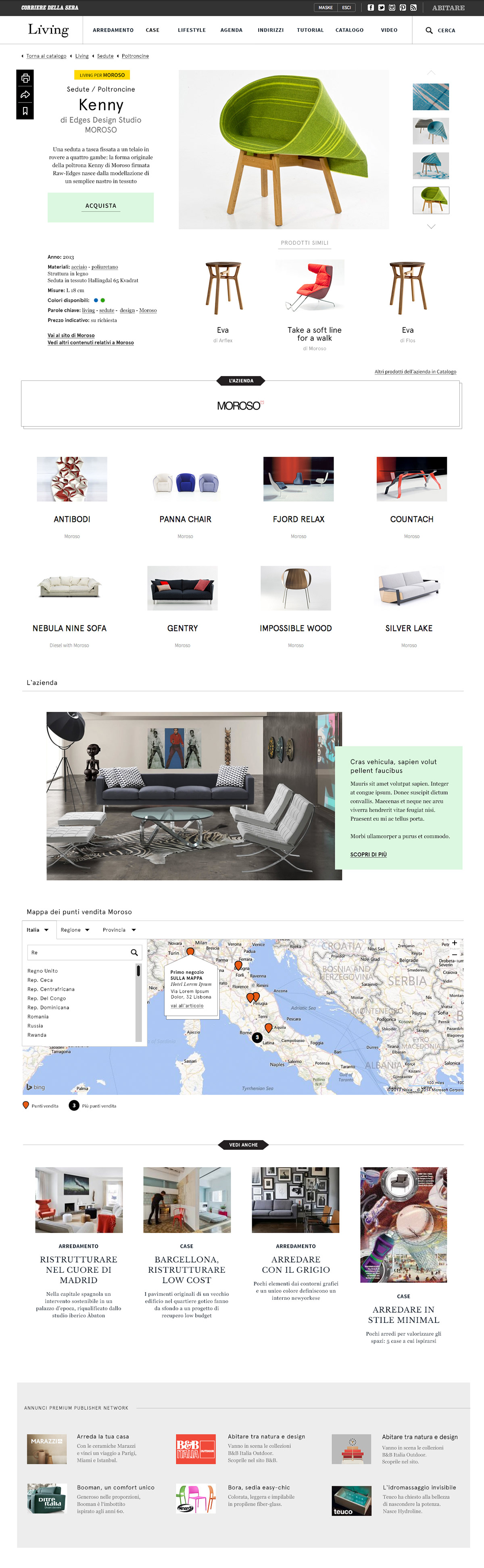 catalog design living furniture Interior e-commerce
