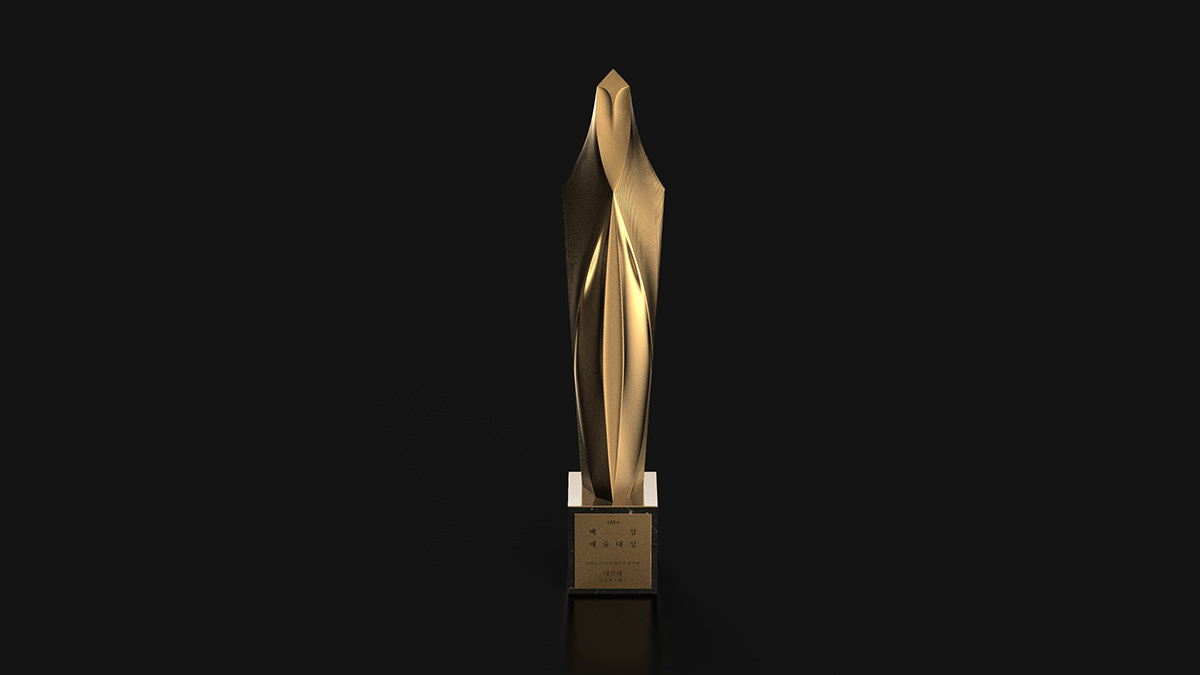 trophy industrial design  jtbc Baeksang Awards broadcasting SWNA 백상예술대상 백상 트로피