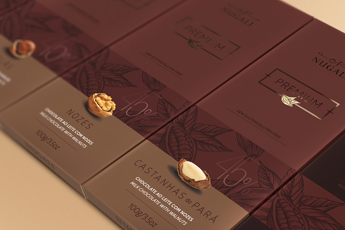 chocolate embalagem Packaging barras NUGALI jefquint ricardoheider fazdesign design