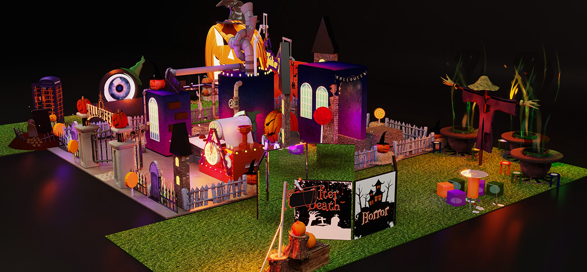 3DDesign Halloween Halloween Design Halloween2021 halloweendecor Halloweendesign horror malldecor mallinstallation pumpkin