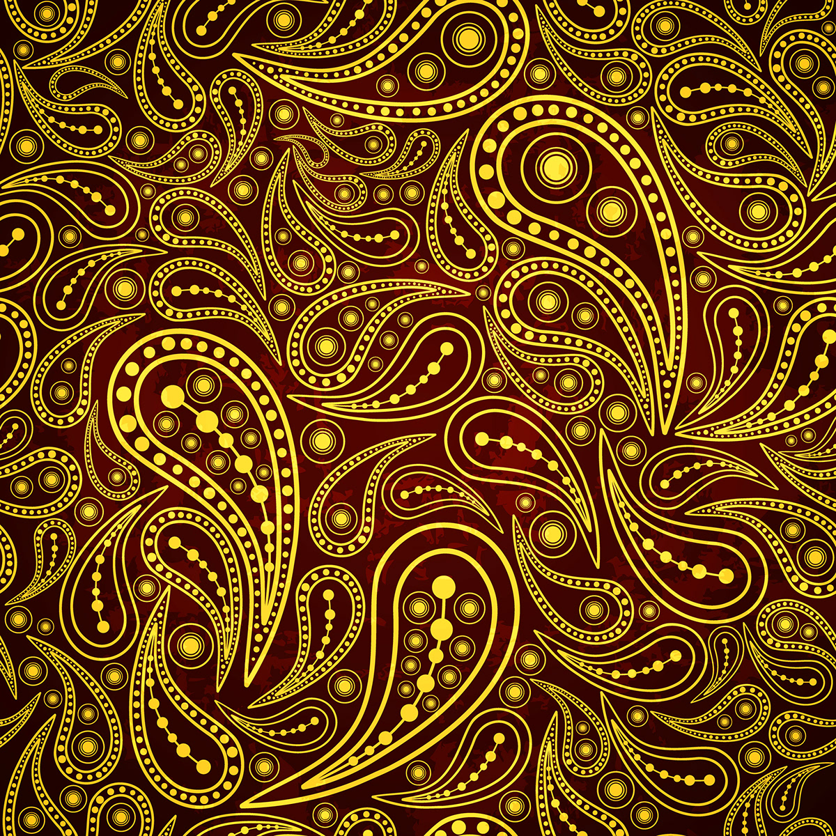 abstract art pattern vecor Shutterstock paisley gold silver India persia design Web Retro leaf