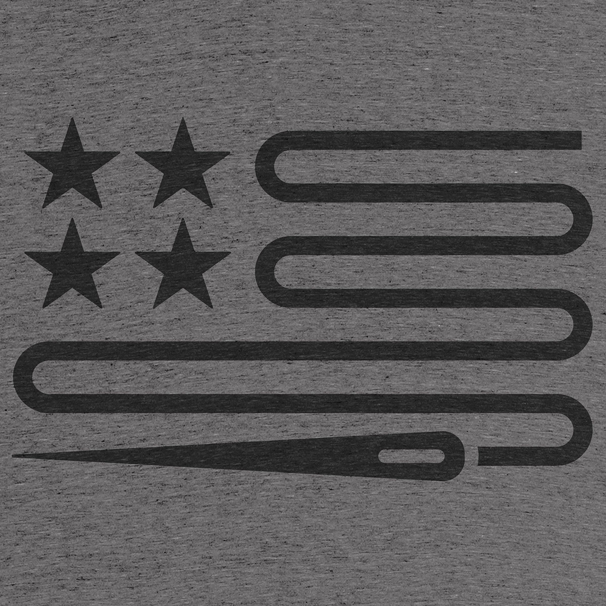 logo Needle flag cotton bureau t-shirt america maker