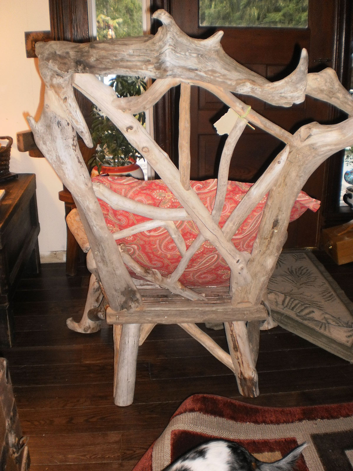 chair storyteller driftwood rustic wood