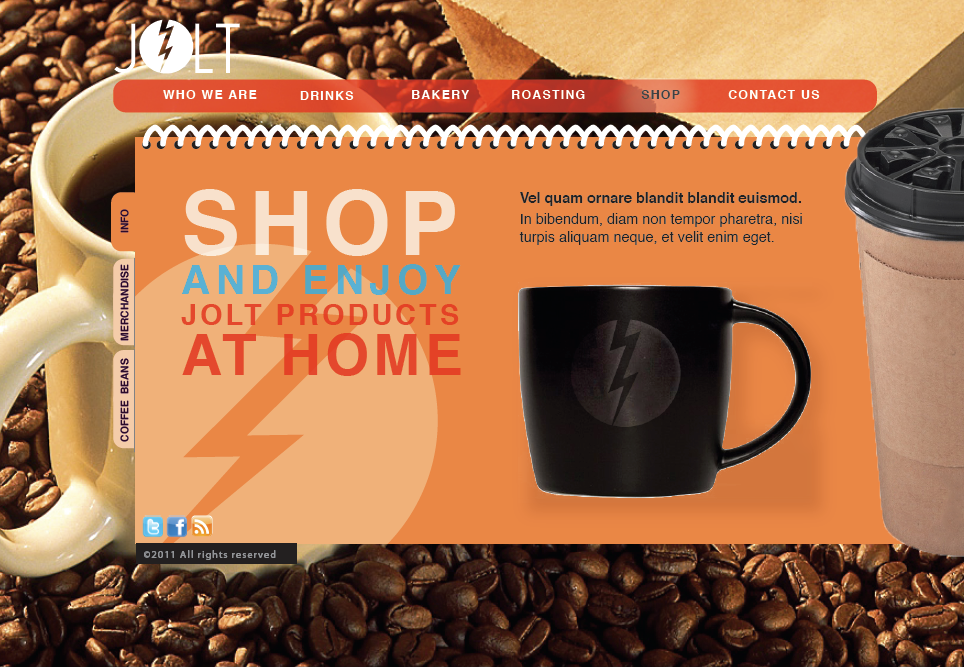 jolt Coffee shop Web graphic front end rachel purtee colananni