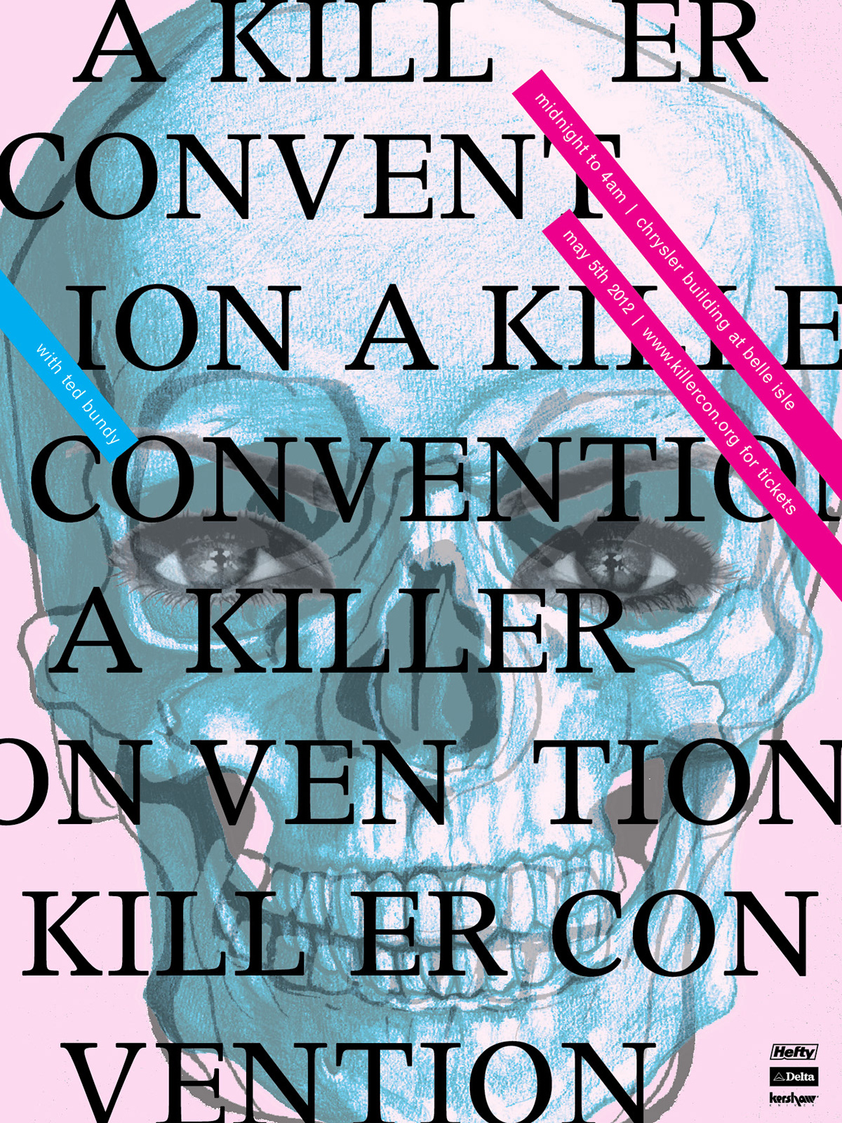 Poster Design convention serial killer Ted Bundy