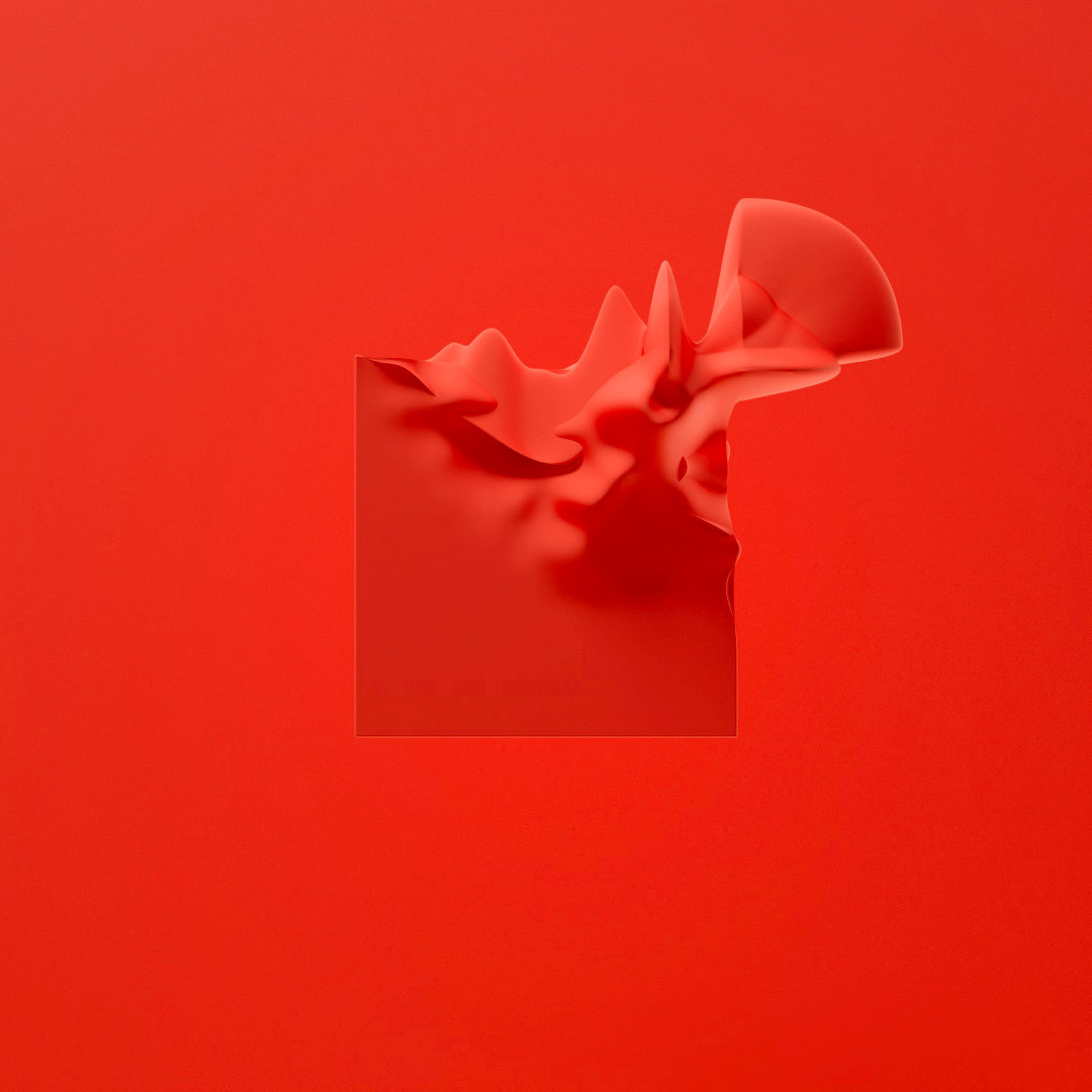 3D experiment minimalist primary redshift Render shapes