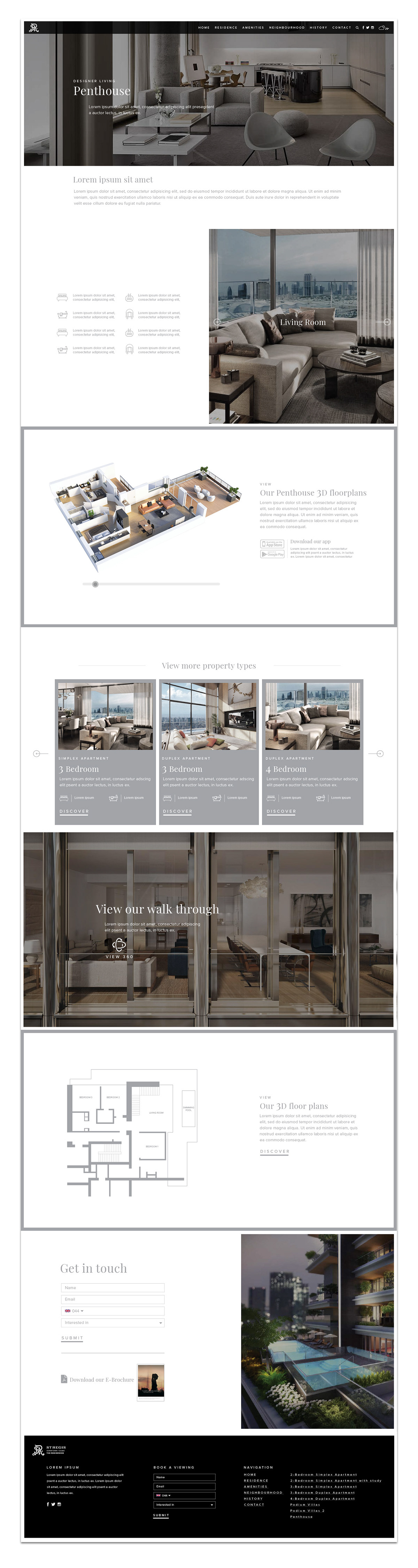 Web Design  UI/UX property website residence website apartments website