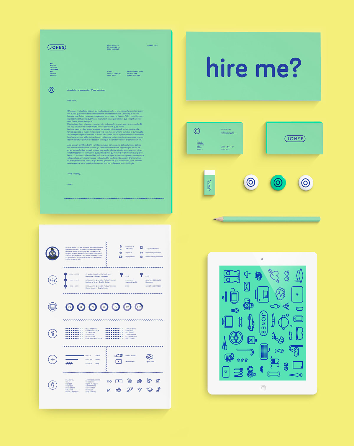 Resume stationary self Promotion personal logo Curriculum Vitae CV identity