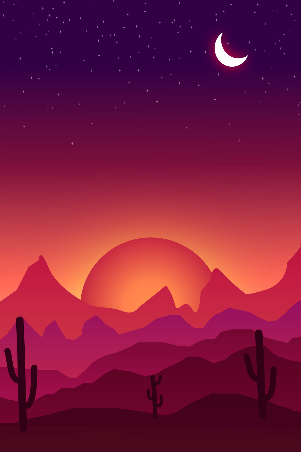 desert sunset adobe illustrator