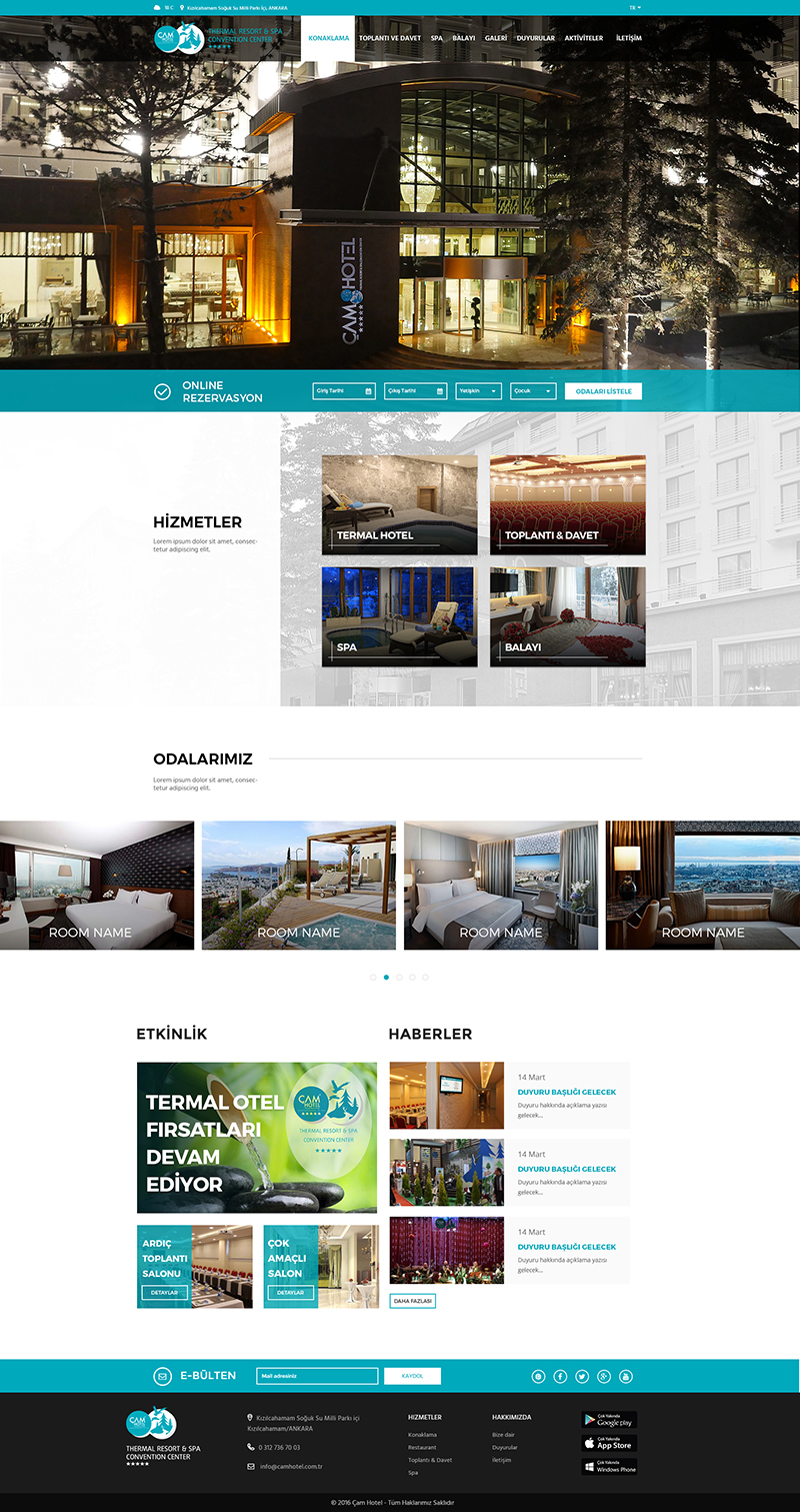 Web Design  UX design ui design cam-hotel