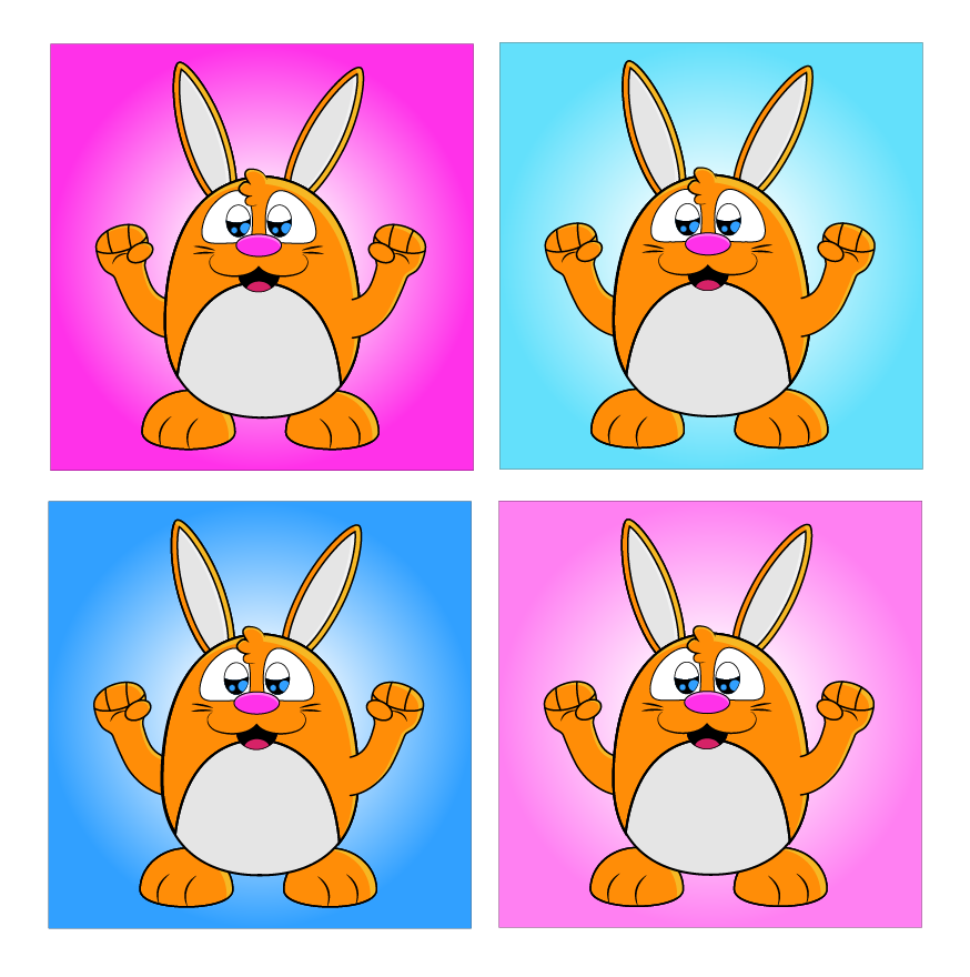 app Icon rabbit korean language orange freelancing concept art colour palette blue purple