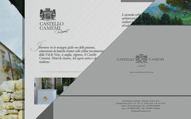 design pixelg camemi sicily Castle rebranding brochure heritage grey print resort luxury hotel coat of arms Stationery