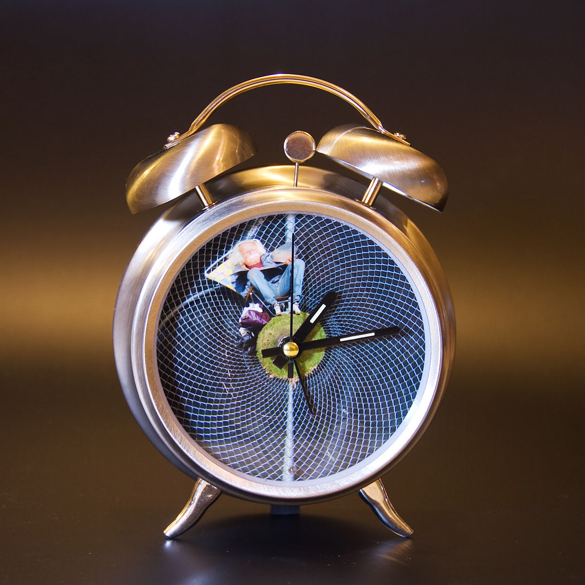 small planet wall clock Alarm clock translucent obect applied art