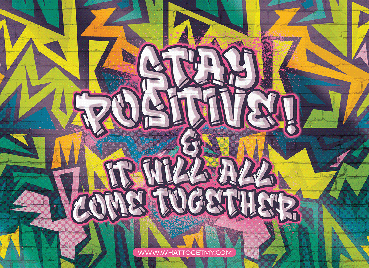 Mural gift poster Positive Stay together staypositive Fun