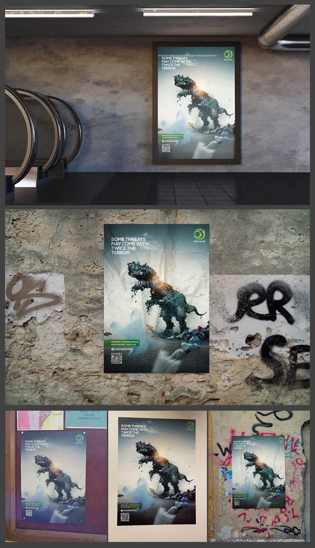 3D ads ADS of the world campaign photoshop print ad key visual kv logo typography  