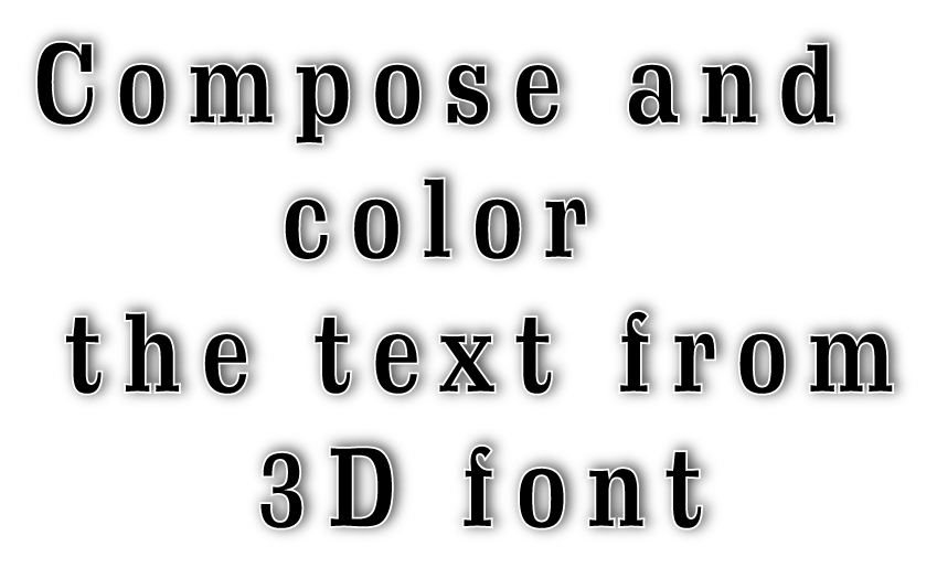 3D font. constructor text color design letter alphabet Drafting colorful typography  