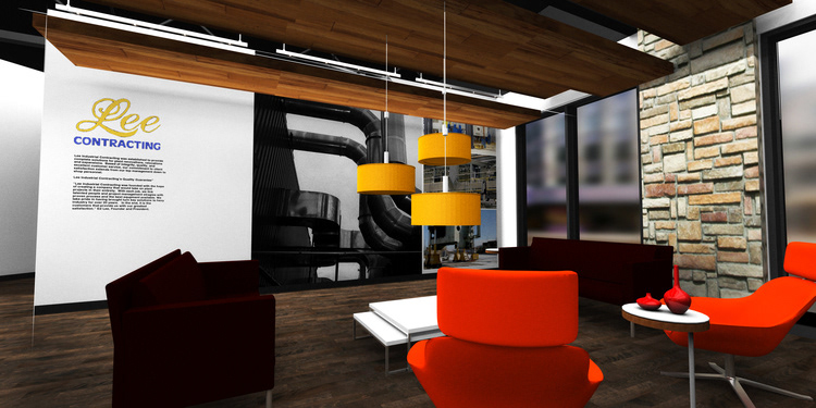 interior design  industrial design  branding  Space Planning lobby design