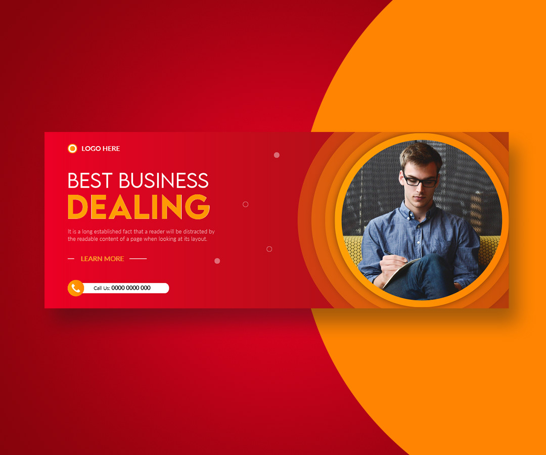 Corporate Facebook Cover Photo Template Design on Behance Throughout Facebook Banner Size Template