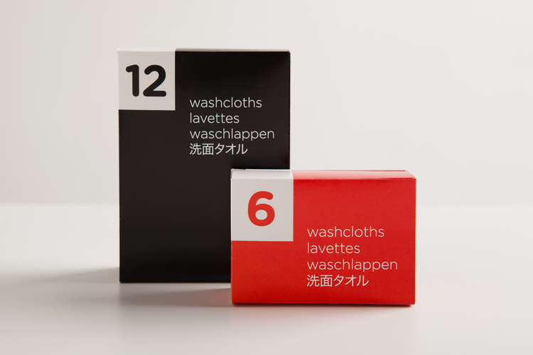 print minimal japanese inspired International sugar cube-size cleaning product info graphics