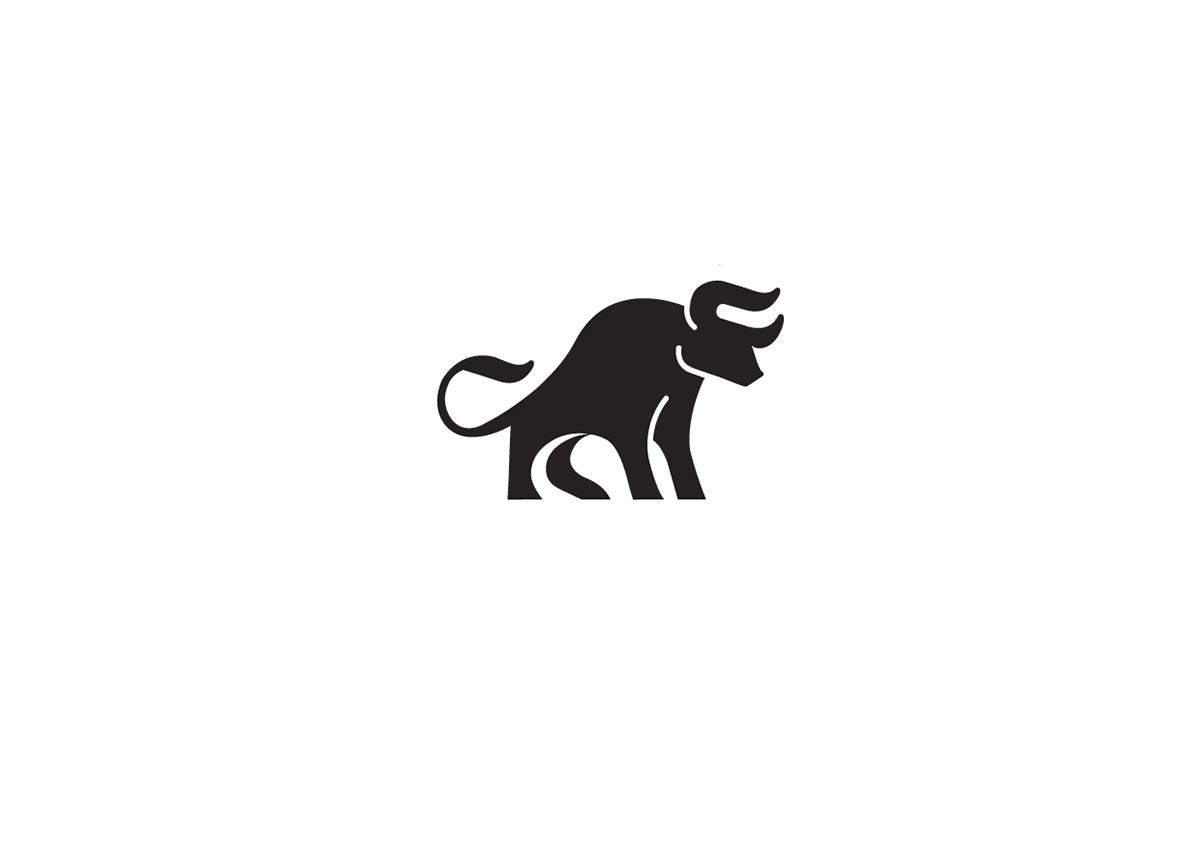 logo design animal noir black White line Illustrator graphic