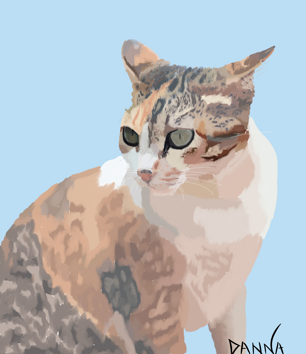 art beauty Cat cute Digital Art  digital illustration digitalpainting paint painting   portrait