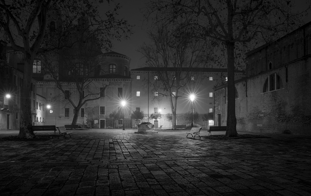 Venice long exposure Photography  fine art black and white mood fog