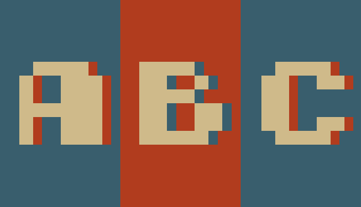 pixel 8bit bitmap font Free font Typeface game boy Super Mario Display screen game vintage Retro