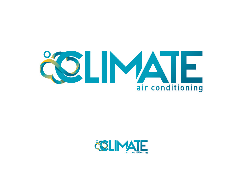 climate air conditioning logo poster klima kurumsal Afiş