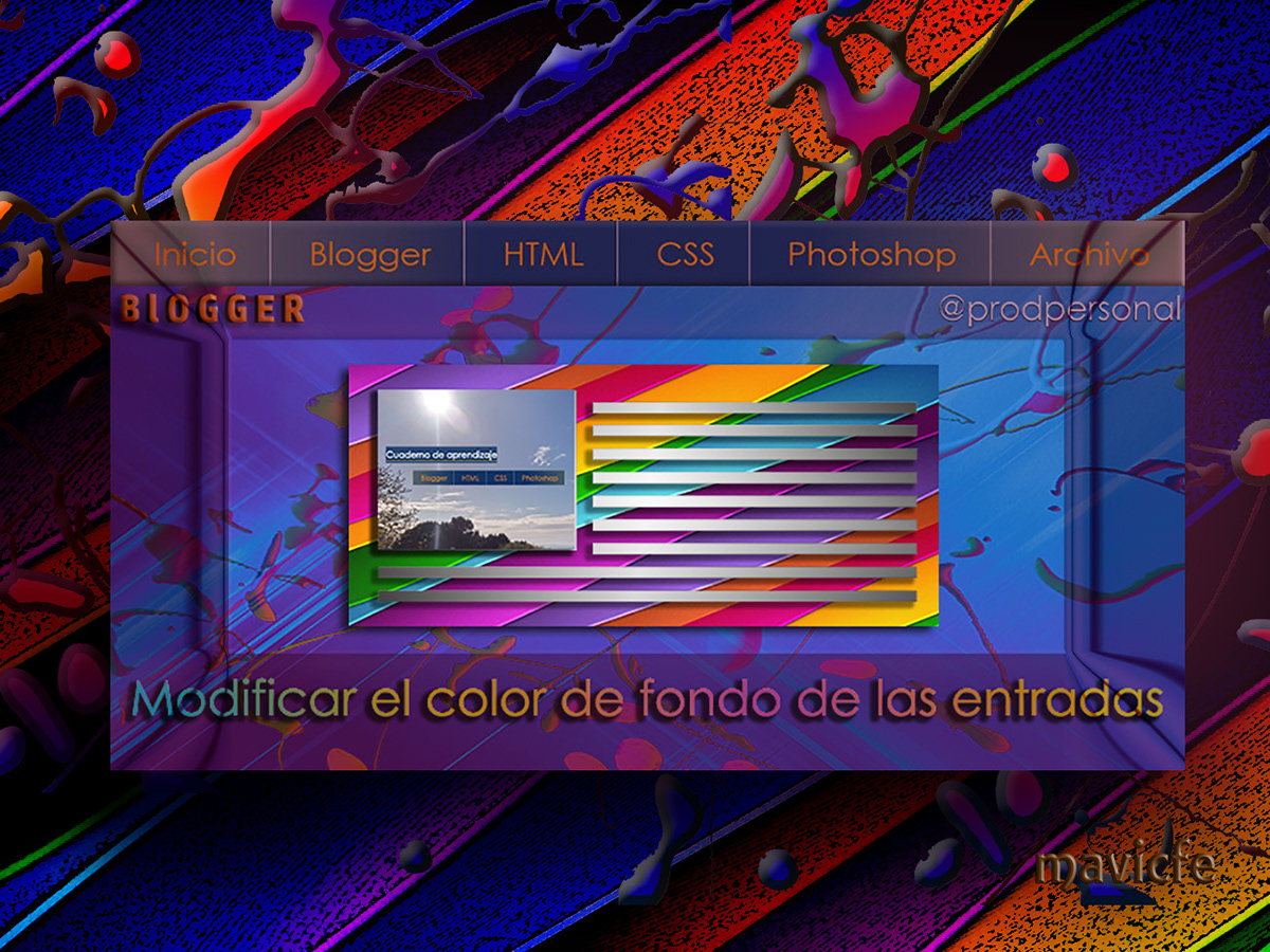 blogger blog design background color css HTML post blogspot prodpersonal mavicfe