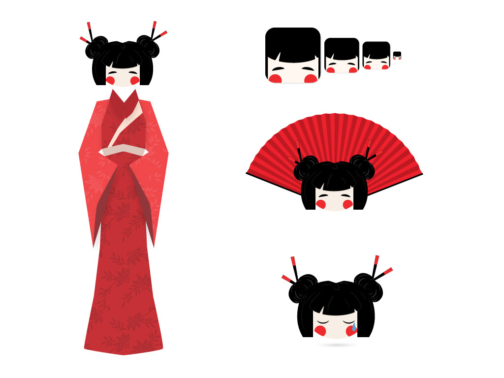 geisha Illustrator vectoriel