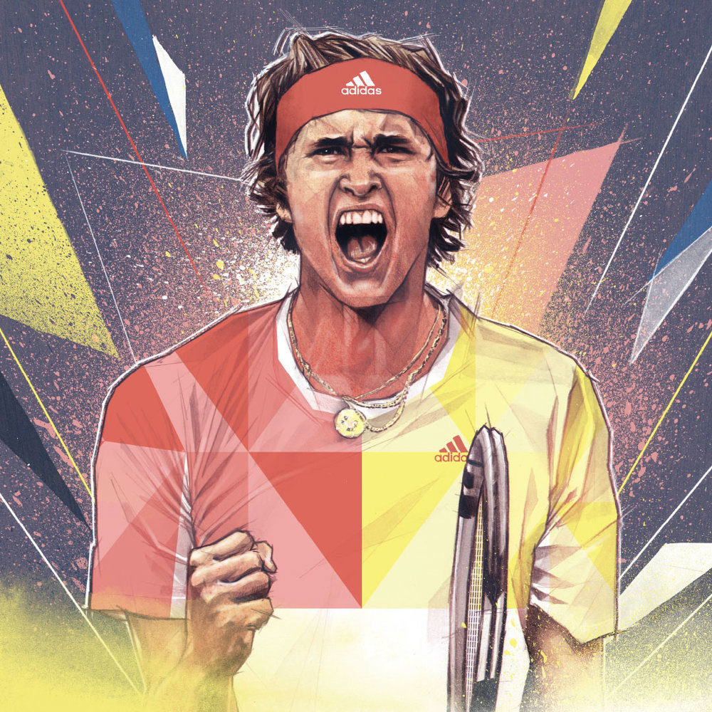 tennis adidas social instagram Players sports Clothing 80s colour geometric