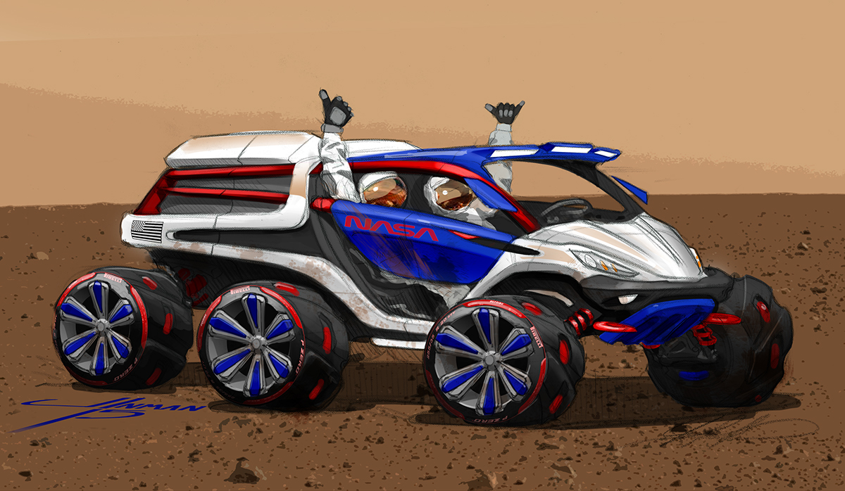 mars rover Space  design Fun 6x6 Offroad