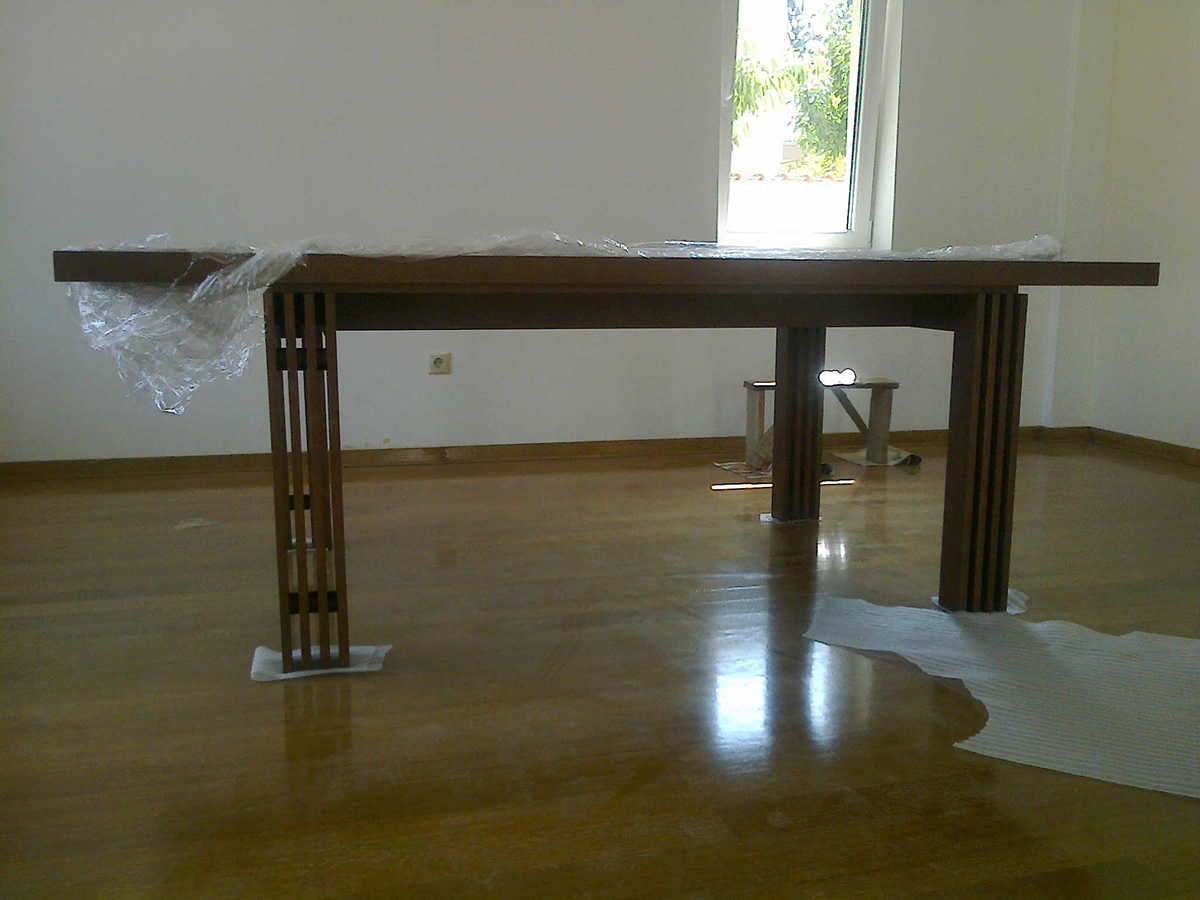 furniture veneer legs table dining table