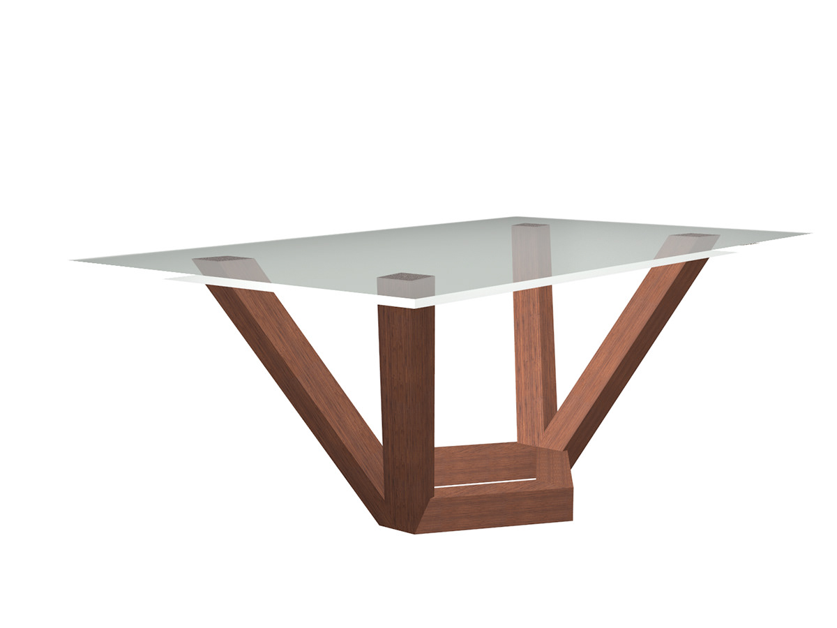 furniture design Coffee table living room glass mahogany wood