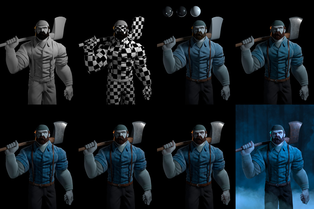 lumberjack 3D Character Character 3D zombie