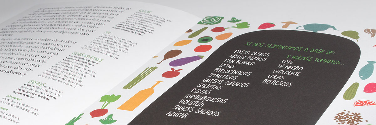 design diseño editorial brochure healthy Food  comida SANA raul fernandez gijon asturias españa spain