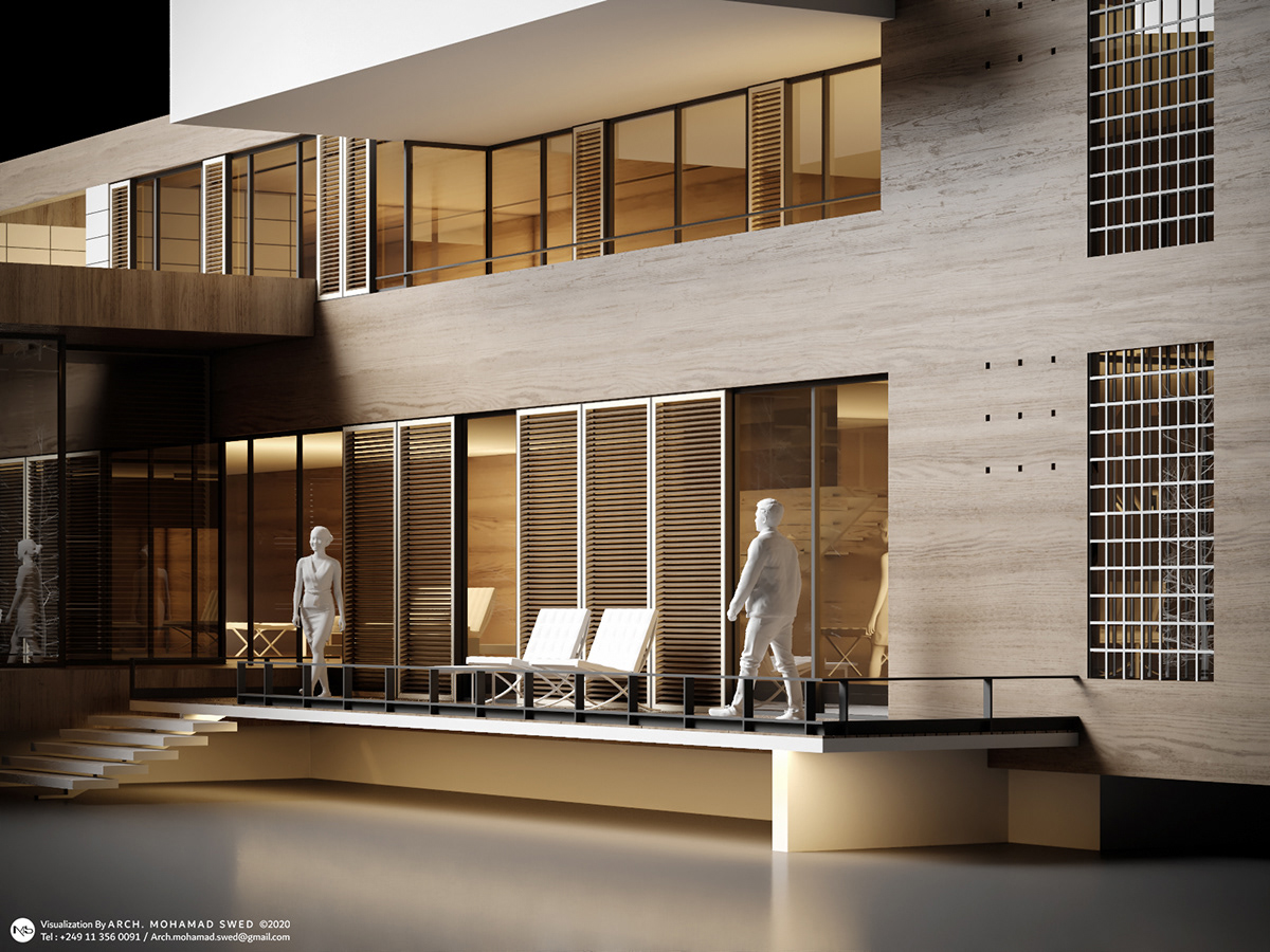 3dmax architecture design Modern Design modern house Modern Villa photoshop Syria vray