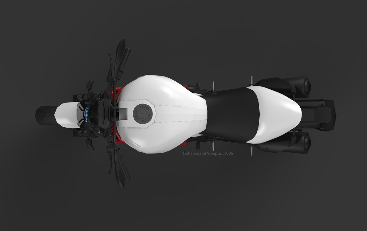 Bike Ducati monser yamaha fz1 FZ16 Maya automobile realistic modeling. inspire