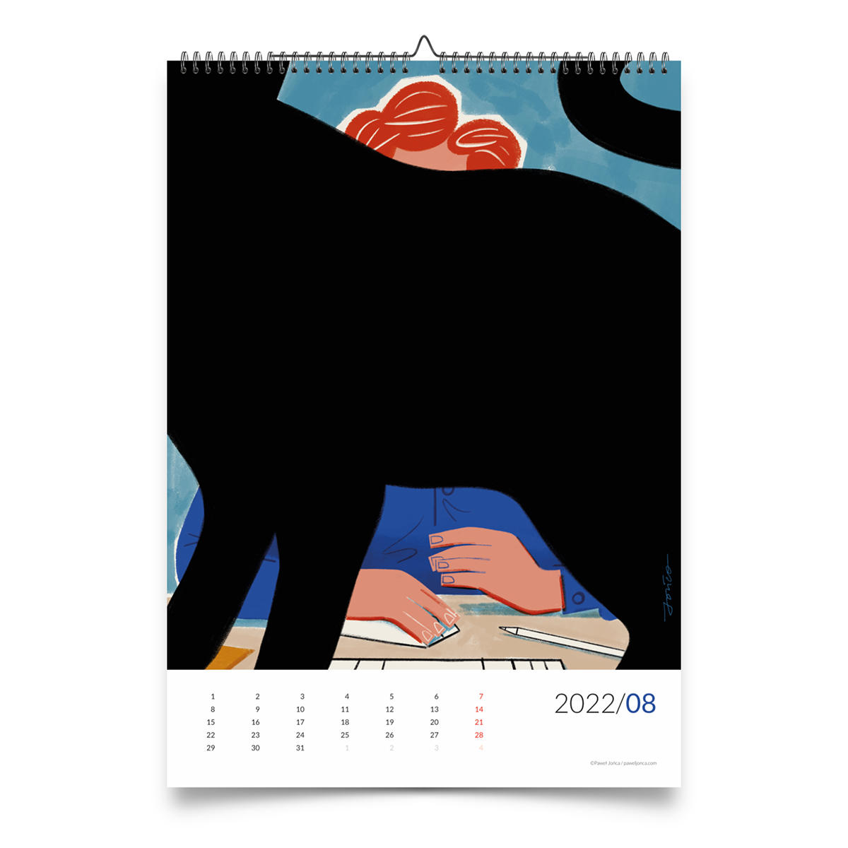 2022 Calendar calendar design ILLUSTRATION  Layout new year print wall calendar