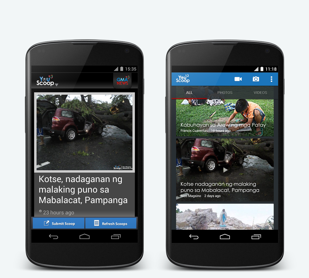 news citizen journalism android GMA News holo YouScoop photo video